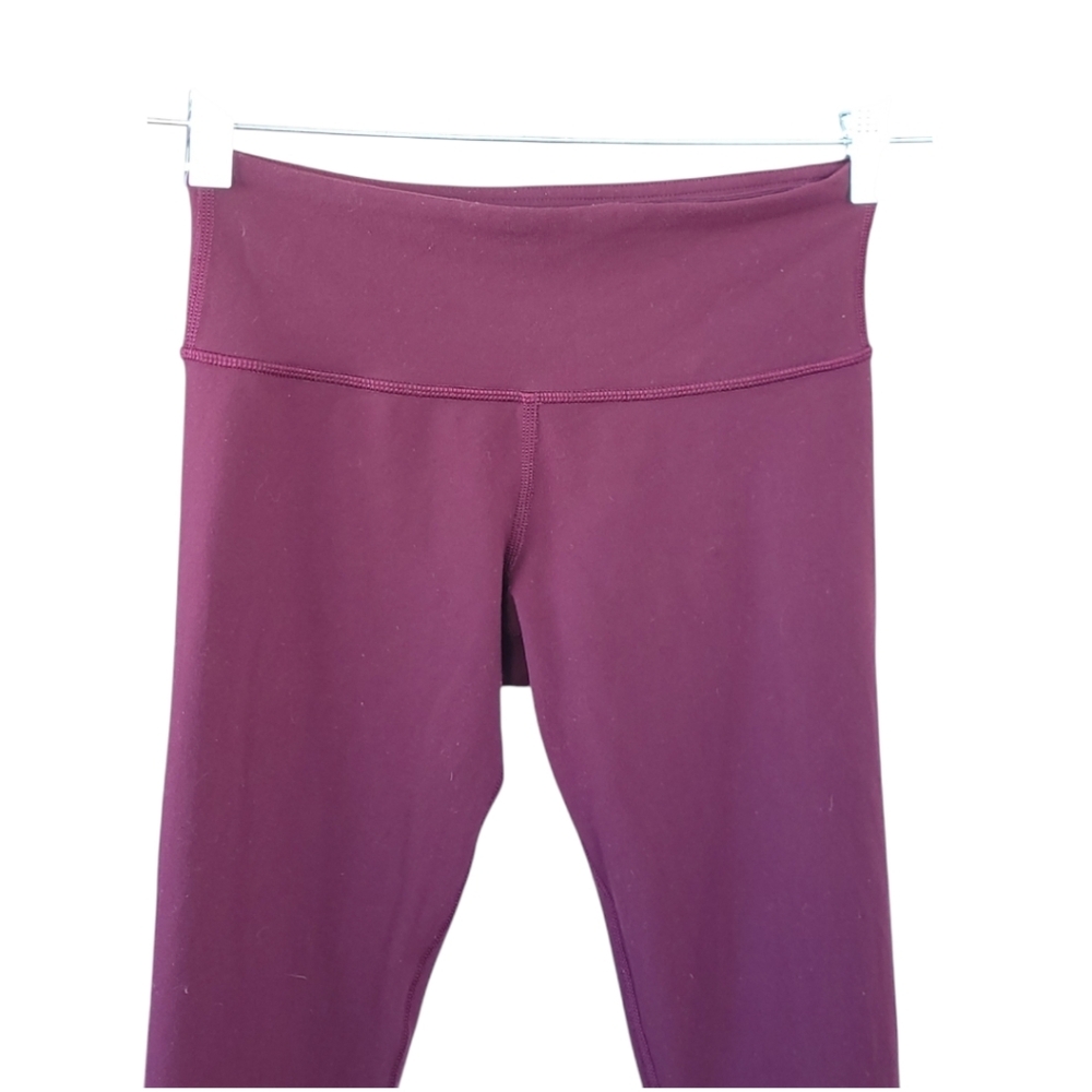 Lululemon Wunder Under Crop 21” Size 4 Bordeaux Drama Luon Dark Cherry Leggings - Picture 6 of 14
